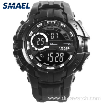 smael men LED digital clock wristwatches golden electronic